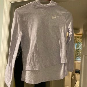 Nike Kids long sleeve athletic shirt with hoodie